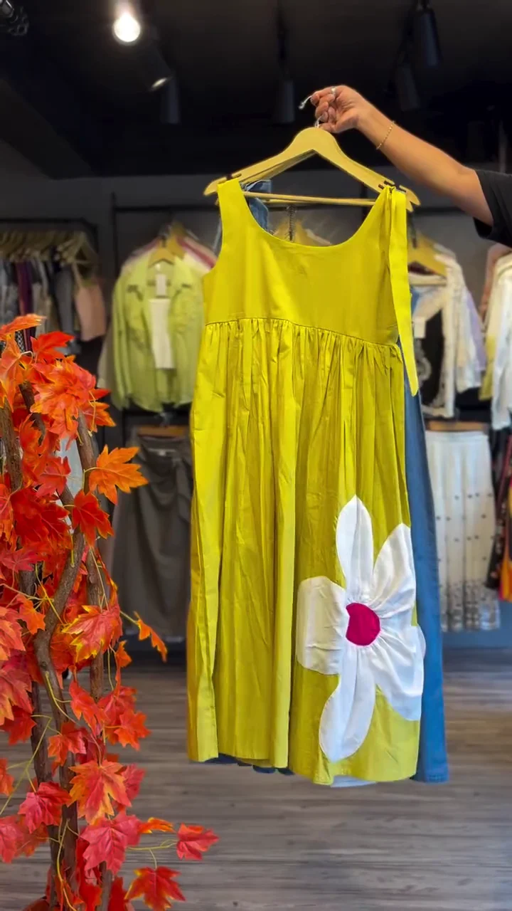 Sunshine Bloom Midi Dress – Fresh & Playful Elegance